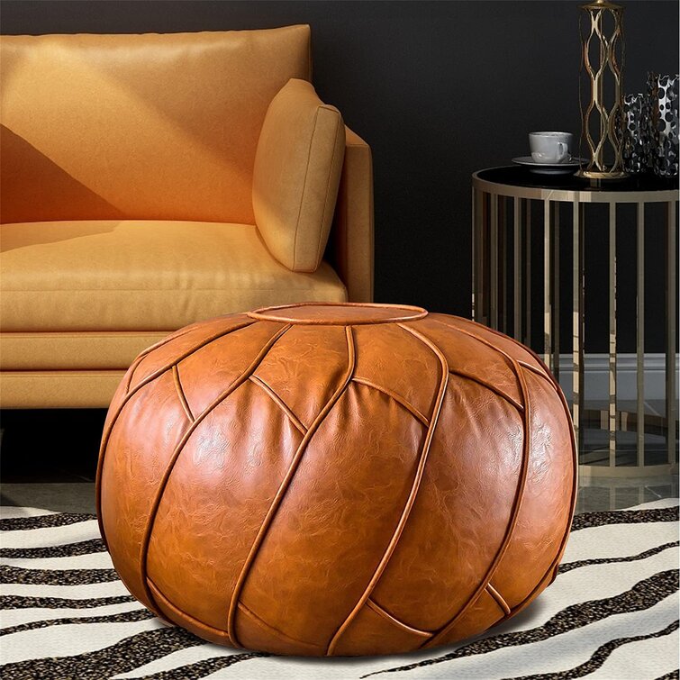 Wayfair on sale leather pouf